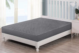 Grey Waterproof Quilted- Mattress Protector