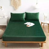 Green Velvet-Luxury Fitted Sheet