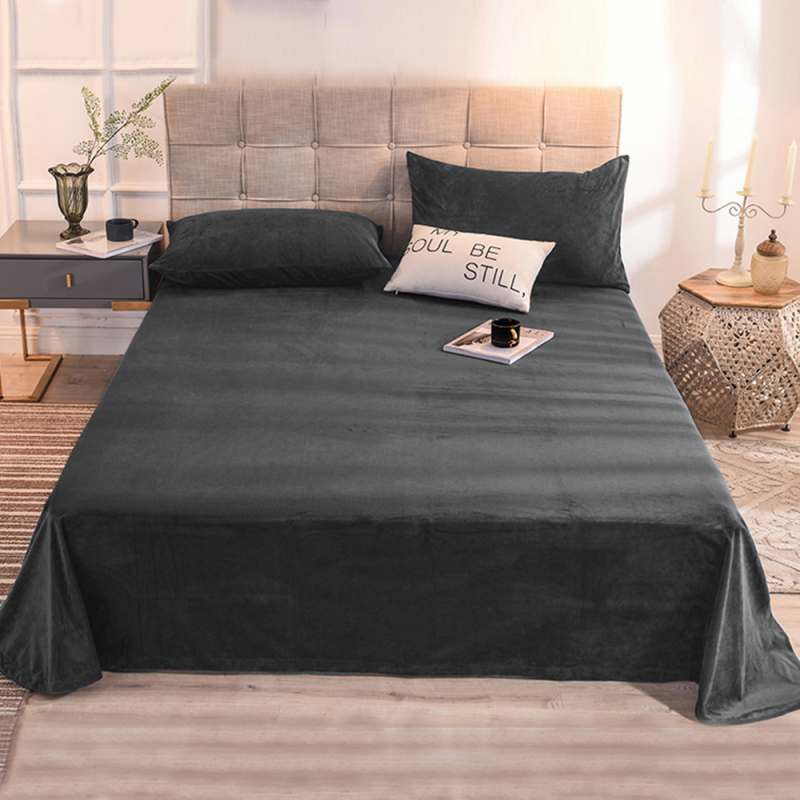 Grey Velvet-Luxury Bed Sheet Set