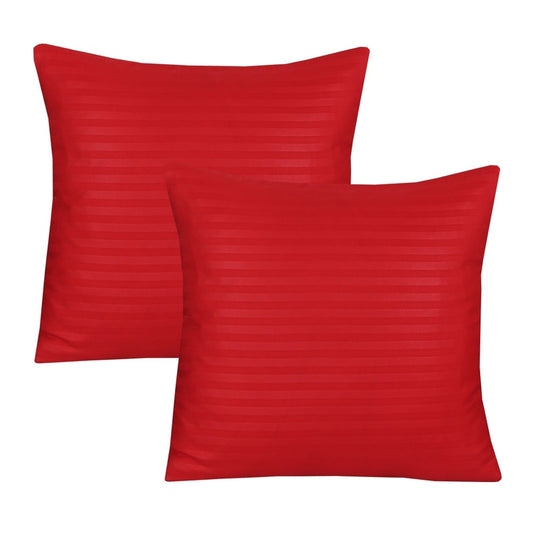 Red Stripe-Cushion Covers Pack of Two