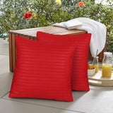 Red Stripe-Cushion Covers Pack of Two