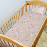 Peachy Unicorn-Cot/Crib Bed Sheet Set