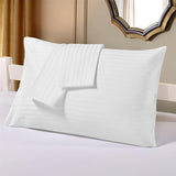 White Stripes-Pack of 2 Pillow Cases (Luxury)