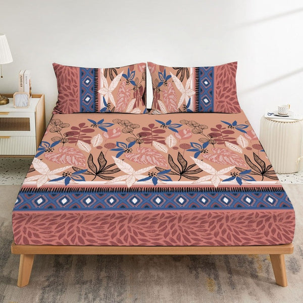 Tea Pink Geomatrical - Fitted Sheet Set