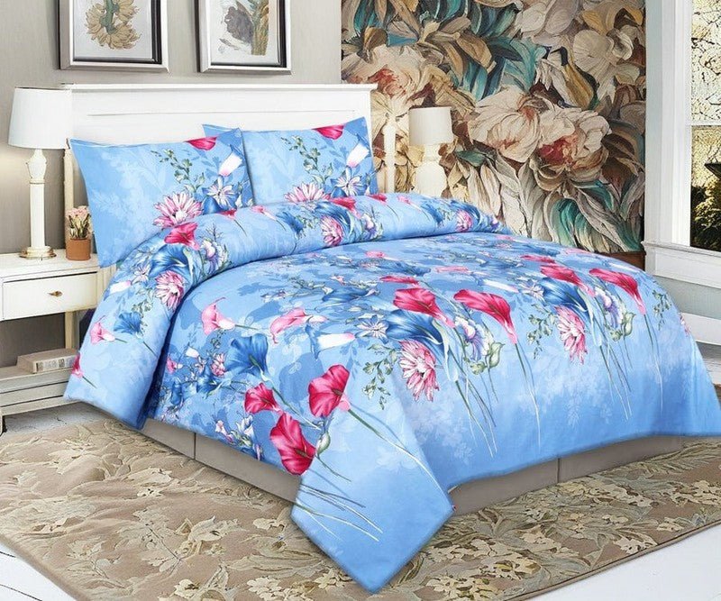 Azure Bloom - Bed Sheet Set - Windsorlino.com