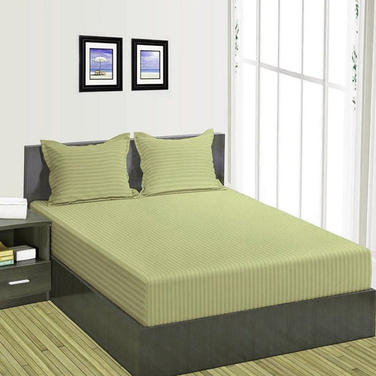 Beige Stripe - Luxury Fitted Sheet - Windsorlino.com