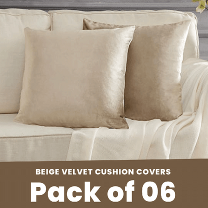 Beige - Velvet Cushion Covers - Windsorlino.com