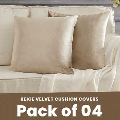 Beige - Velvet Cushion Covers - Windsorlino.com