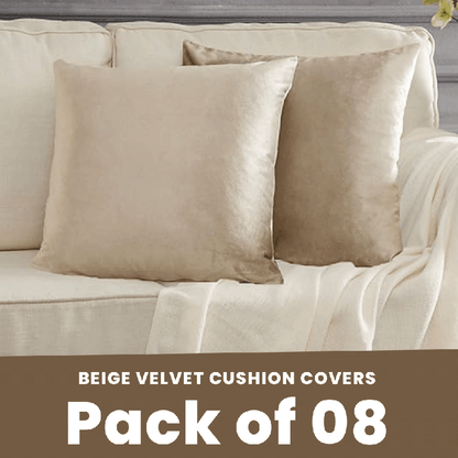 Beige - Velvet Cushion Covers - Windsorlino.com
