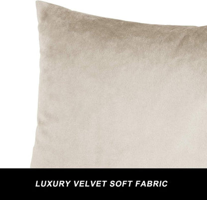 Beige - Velvet Cushion Covers - Windsorlino.com