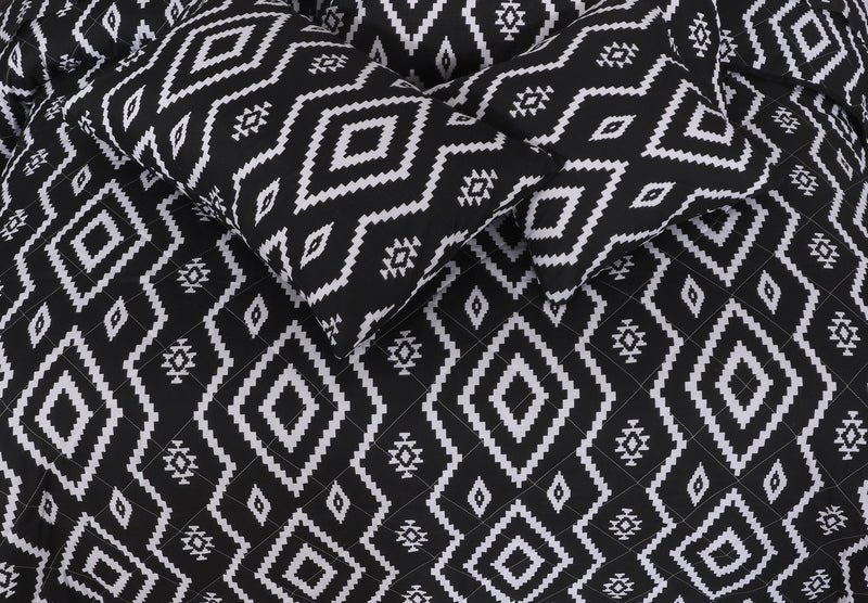 Black Aztec - Comforter Set - Windsorlino.com