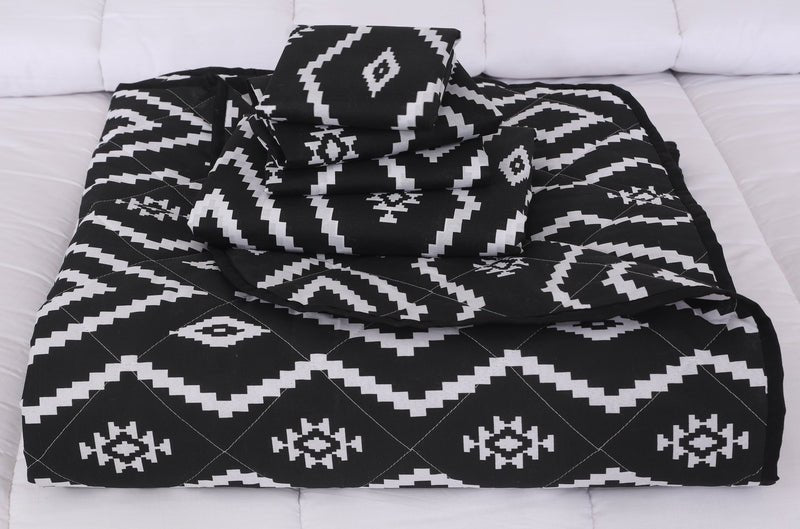 Black Aztec - Comforter Set - Windsorlino.com