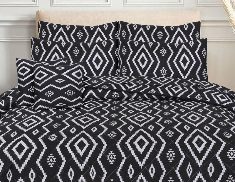 Black Aztec - Comforter Set - Windsorlino.com