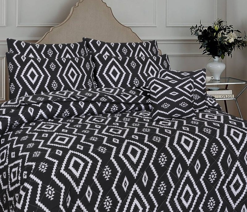 Black Aztec - Comforter Set - Windsorlino.com