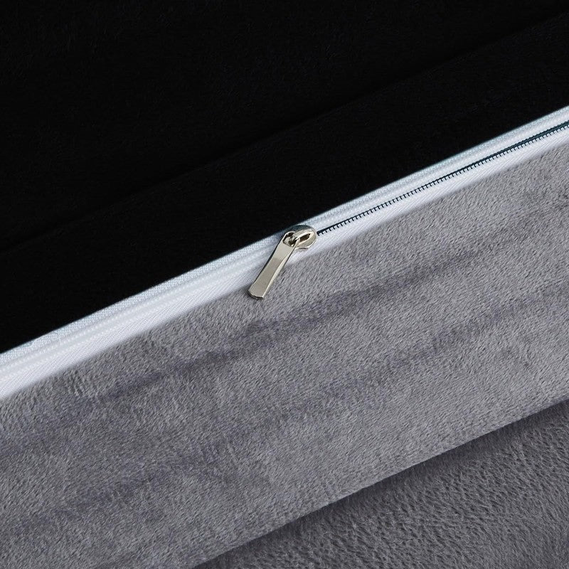 Black & Grey Velvet - Reversible Bed Set 8 Pcs (Luxury) - Windsorlino.com