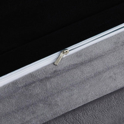 Black & Grey Velvet - Reversible Bed Set 8 Pcs (Luxury) - Windsorlino.com