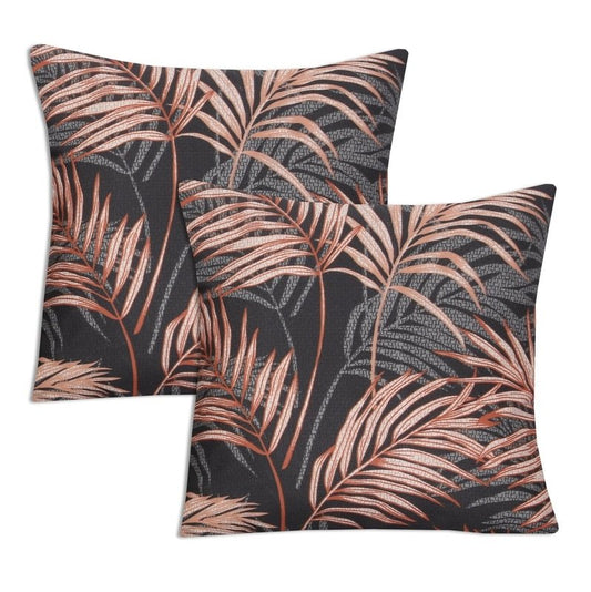 Black Leaves - Cushion Covers Pack of Two - Windsorlino.com