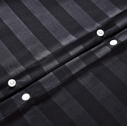 Black Stripe - 7pcs Winter Razai/Quilt Set (Luxury) - Windsorlino.com