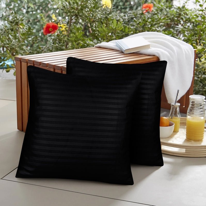 Black Stripe - Cushion Covers Pack of Two - Windsorlino.com