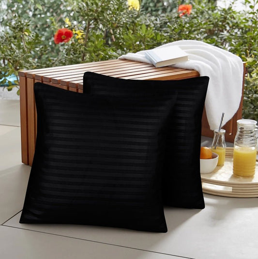 Black Stripe - Cushion Covers Pack of Two - Windsorlino.com