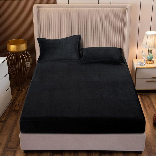 Black Velvet - Luxury Fitted Sheet - Windsorlino.com