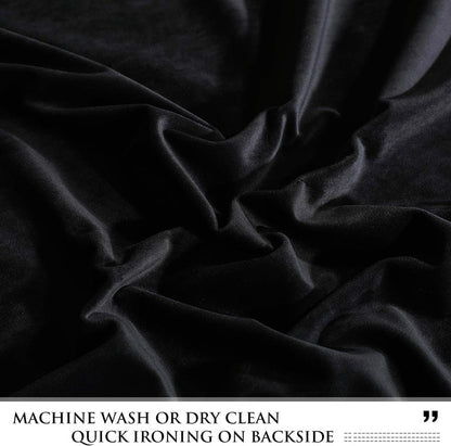 Black - Velvet Window Curtains (Ultra Soft) - Windsorlino.com
