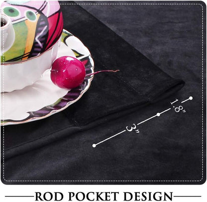 Black - Velvet Window Curtains (Ultra Soft) - Windsorlino.com