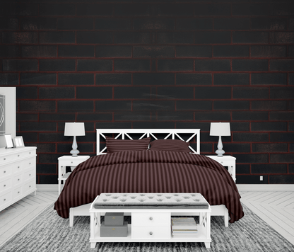 Brown Stripe - Bed Sheet Set - Windsorlino.com