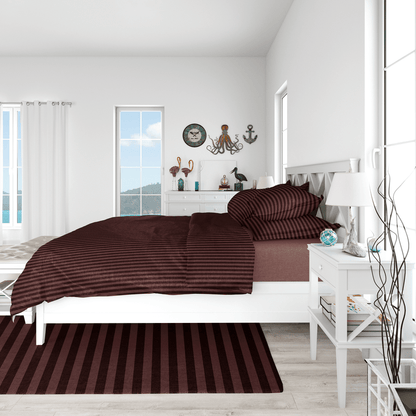 Brown Stripe - Bed Sheet Set - Windsorlino.com