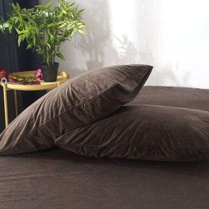 Brown Velvet - Luxury Bed Sheet Set - Windsorlino.com