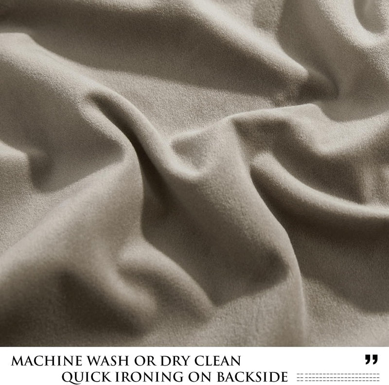 Camel Beige - Velvet Window Curtains (Ultra Soft) - Windsorlino.com