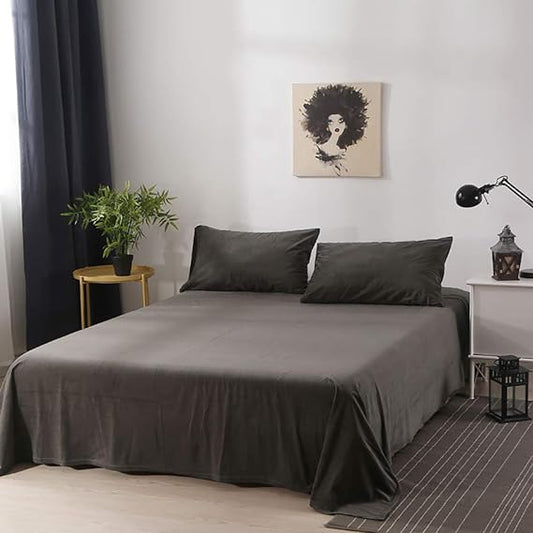 Charcoal Velvet - Luxury Bed Sheet Set - Windsorlino.com