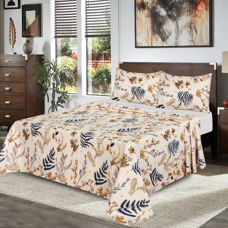 Fern Beige - Bed Sheet Set - Windsorlino.com
