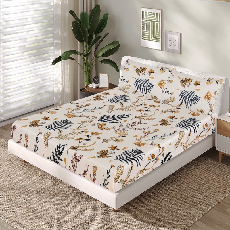 Fern Beige - Fitted Sheet Set - Windsorlino.com