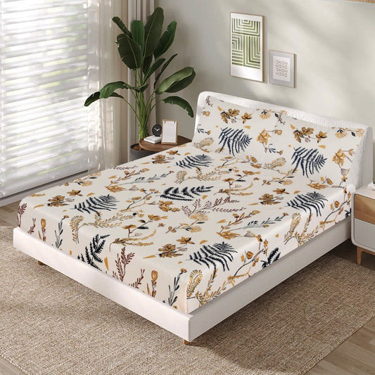 Fern Beige - Fitted Sheet Set - Windsorlino.com