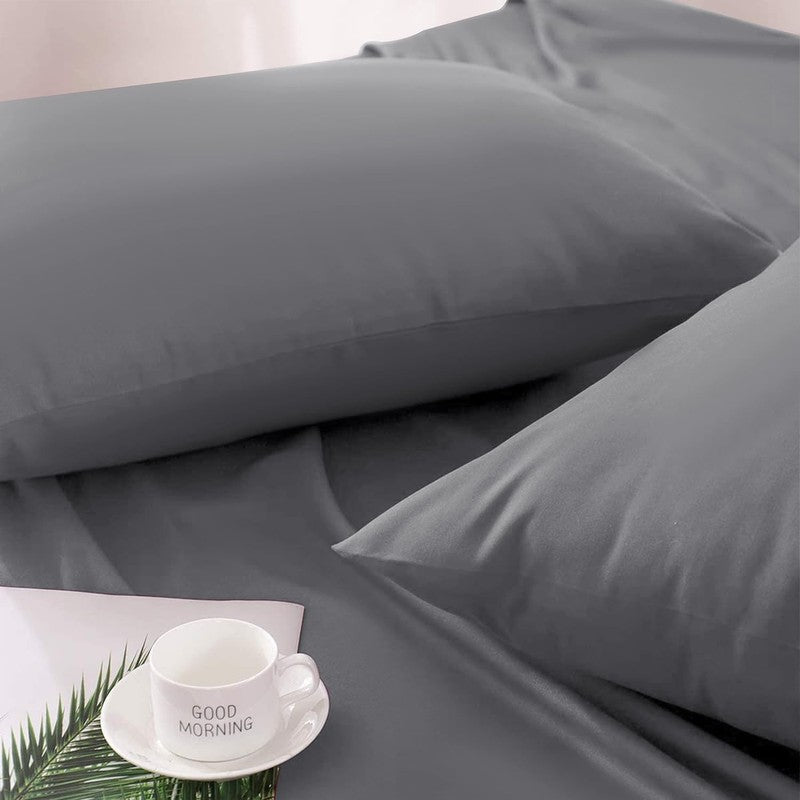 Ferrera Ash Grey Pillow Case - Pack of 2 - Windsorlino.com