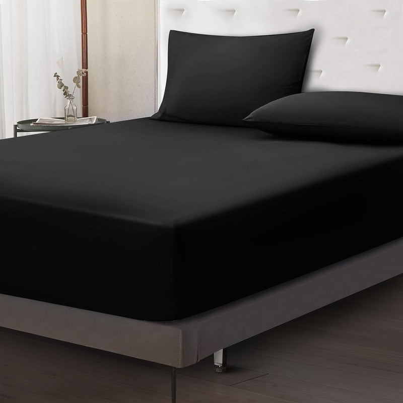 Ferrera Black - Fitted Sheet Set - Windsorlino.com