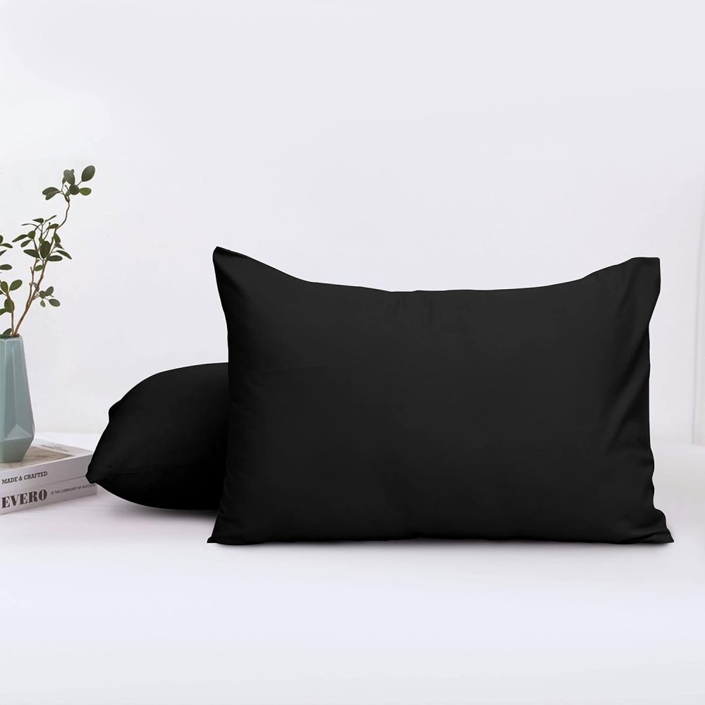 Ferrera Black Pillow Case - Pack of 2 - Windsorlino.com