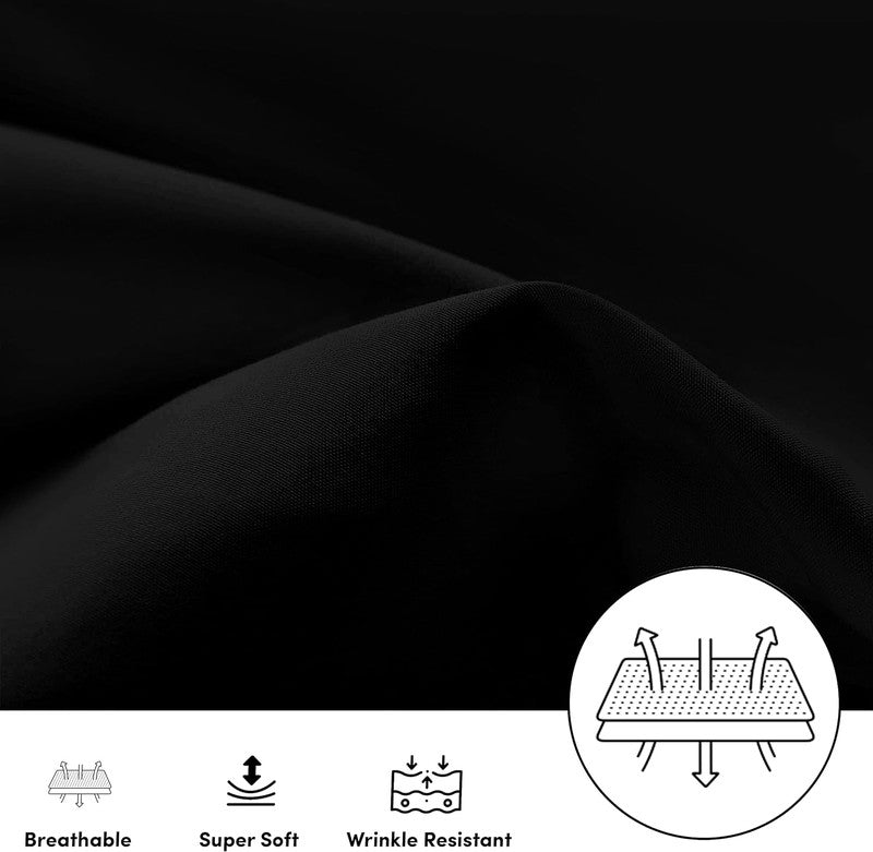 Ferrera Black Pillow Case - Pack of 2 - Windsorlino.com