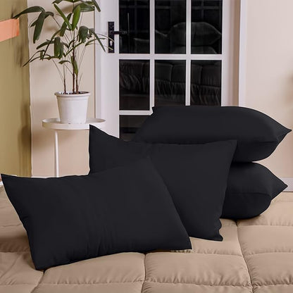 Ferrera Black Pillow Case - Pack of 4 - Windsorlino.com
