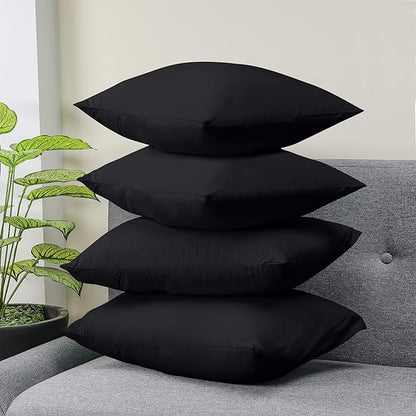 Ferrera Black Pillow Case - Pack of 4 - Windsorlino.com
