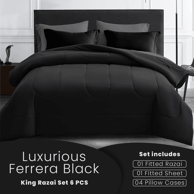 Ferrera Black - Winter Razai Set - Windsorlino.com