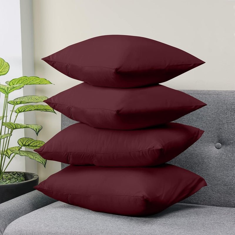 Ferrera Burgundy Pillow Case - Pack of 4 - Windsorlino.com