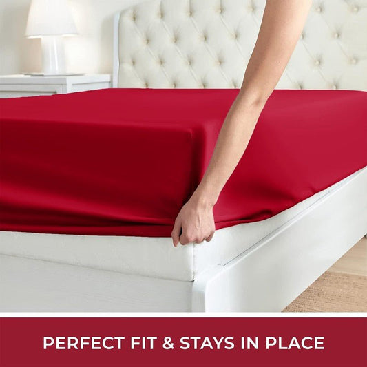 Ferrera Maroon - Fitted Sheet Set - Windsorlino.com