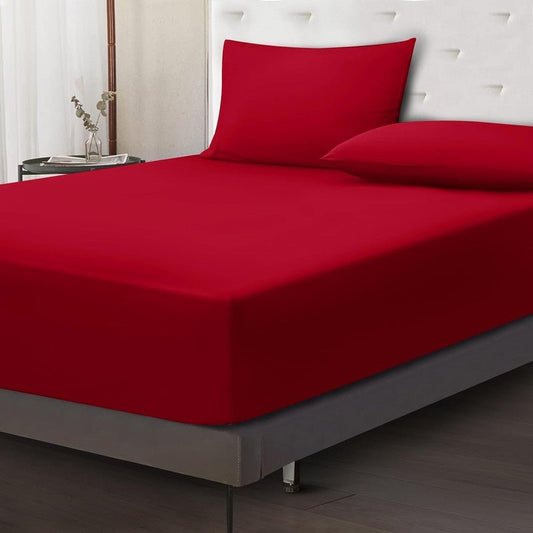 Ferrera Maroon - Fitted Sheet Set - Windsorlino.com