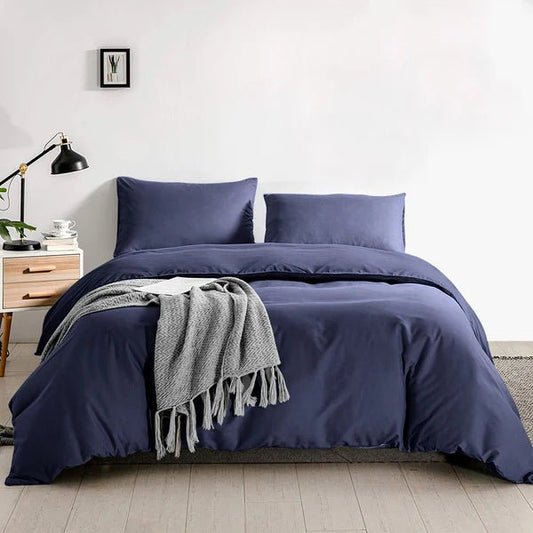 Ferrera Navy Blue - Bed Set - Windsorlino.com