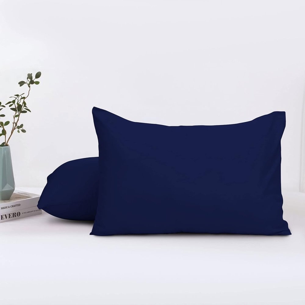 Ferrera Navy Blue Pillow Case - Pack of 2 - Windsorlino.com