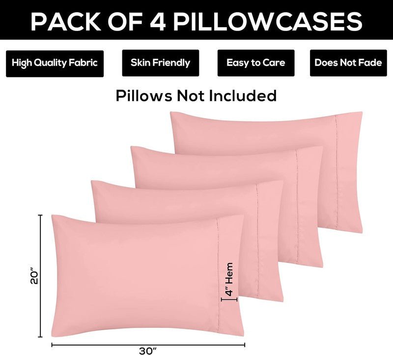 Ferrera Pink Pillow Case - Pack of 4 - Windsorlino.com
