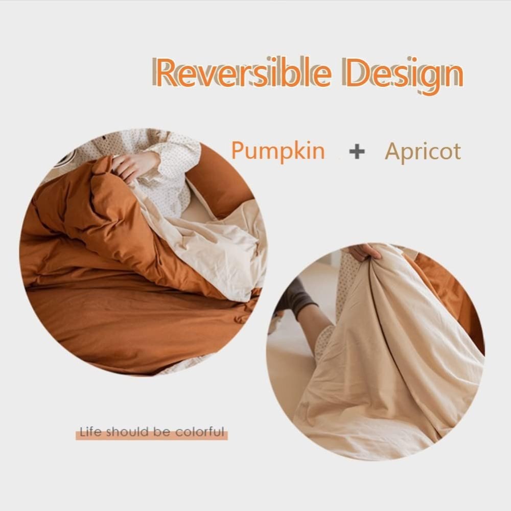 Ferrera Pumpkin & Apricot Reversible - Bed Set - Windsorlino.com