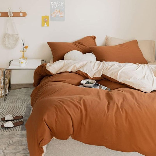 Ferrera Pumpkin & Apricot Reversible - Bed Set - Windsorlino.com